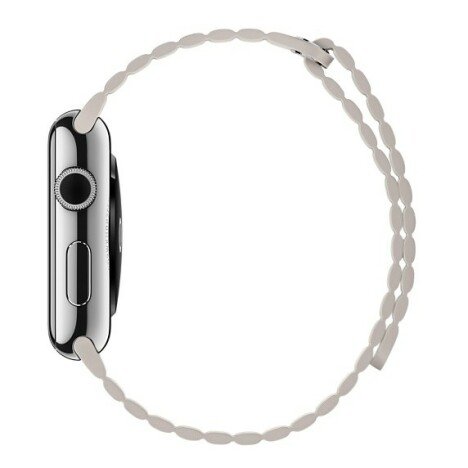 Curea iUni compatibila cu Apple Watch 1/2/3/4/5/6/7, 40mm, Leather Loop, Piele, White