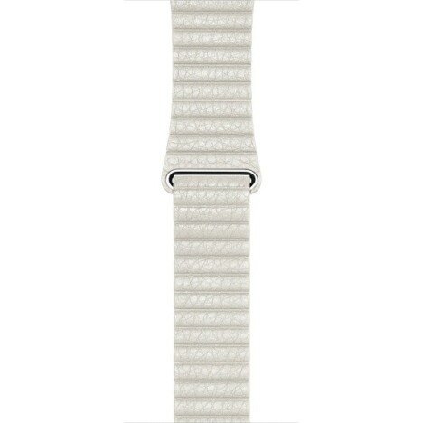 Curea iUni compatibila cu Apple Watch 1/2/3/4/5/6/7, 40mm, Leather Loop, Piele, White